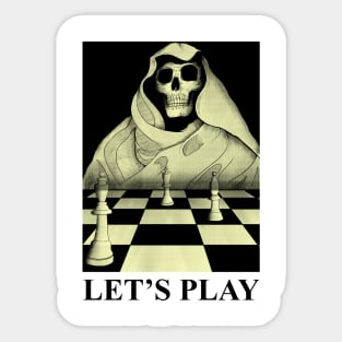 Skull chess master halloween Sticker